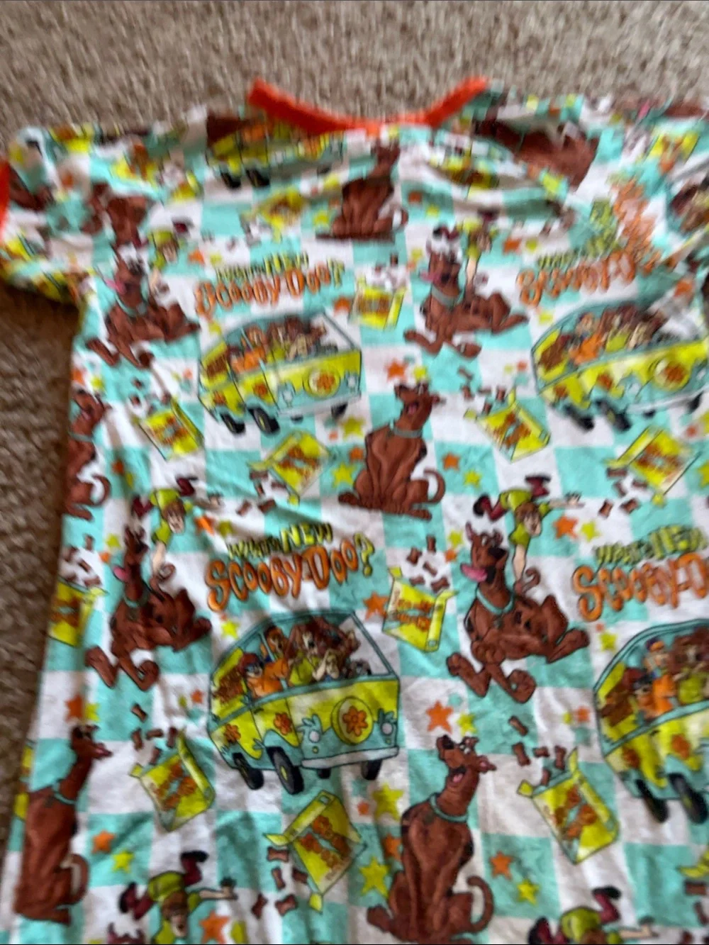 B15 Bamboo Scooby-Doo™ Orange Trim Kids One-Piece Shortie, 12-18 see all pics